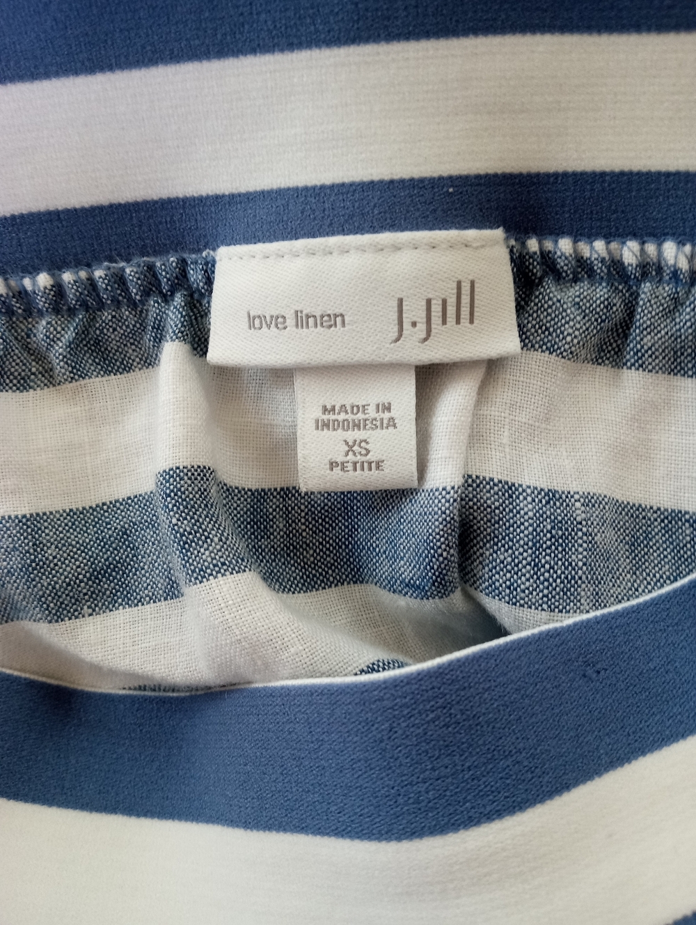 J. JILL 100% Linen Nautical Seaside Stripe Maxi Skirt| XS - Picture 9 of 9